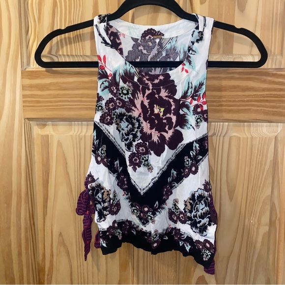 Free People Floral Tank Top Size XS - Picture 3 of 4